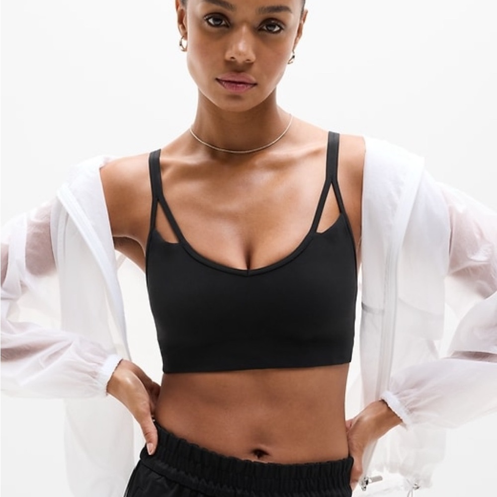 Athleta Cut Out Bra Extra Small Black.  A-C. New with tags
